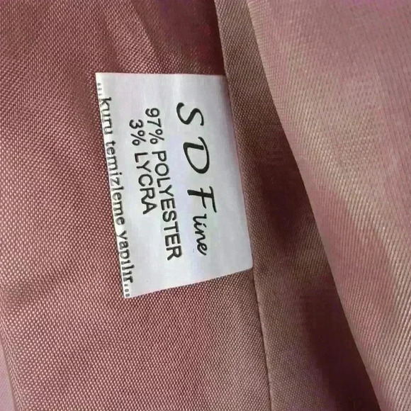 Women's M/L mauve velvet suede sequined unstructured blazer SDF line 42 glitter - Picture 7 of 8